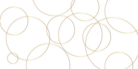 golden gradient color circular line pattern on white background with luxury abstract geometric minimalist modern design layout.	