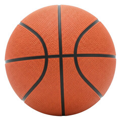 Obraz premium A detailed close up of a standard orange basketball isolated on transparent background