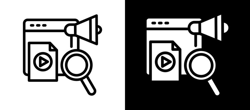 Finding Content whiteblack icon