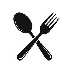 Spoon and fork icon vector illustration cutlery kitchen design art