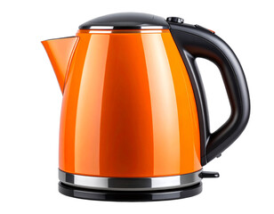 Electric.. Orange 3/4 angle electric  Kettle with Water Level Window, Modern Kitchen Appliance &ndash; Transparent PNG