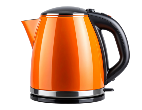 Electric.. Orange 3/4 angle electric  Kettle with Water Level Window, Modern Kitchen Appliance – Transparent PNG