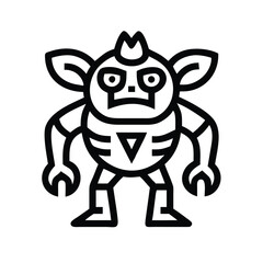 Tribal Goblin or Alien Icon (T-Shirt Design)