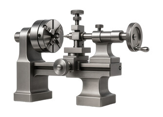 Precision lathe for watchmaking, featuring fine adjustment for horology tasks.