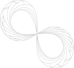 Geometric Infinity Symbol with Radial Lines lemniscate