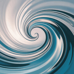 Abstract Swirling Vortex of Blue and White Tones spiral