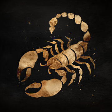 Znak zodiaku Skorpion &ndash; elegancka grafika do dekoracji i projekt&oacute;w


