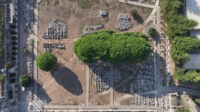 Ephesus Ancient City (Efes Antik Kenti) Drone Video, Selcuk Izmir, Turkey (Turkiye)