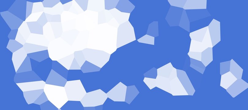 Abstract low poly background featuring irregular, angular shapes in shades of blue and white