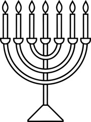 menorah with candles