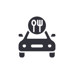 Obraz premium Food Delivery Car Service Icon Graphic Illustration