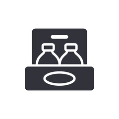 Bottles Packaged In A Cardboard Container Graphic Element