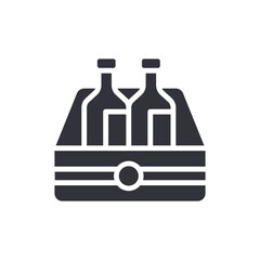 Bottles Pack Minimalistic Graphic Icon Vector Illustration