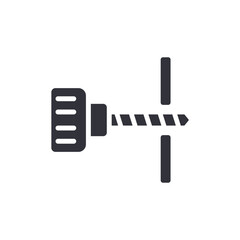Wall Anchor Installation Solid Flat Illustration Pictogram