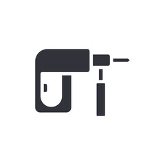 Drill Icon Repair Tool Isolated Construction Instrument