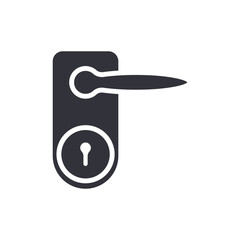 Door Handle Lock Design Element Security Icon Style
