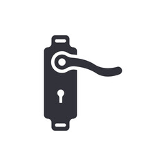 Door Handle Lever Icon for Security and Access