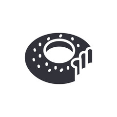 Delicious Donut Snack Food Concept Icon