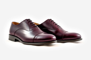 Classic leather shoes in a white background. 