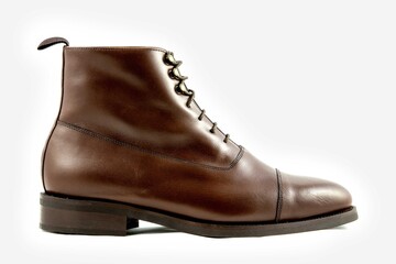 Classic leather shoes in a white background. 