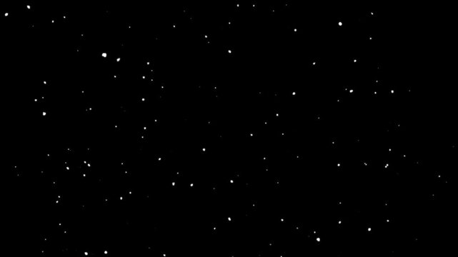 flying dust particles for video overlay background, Snowflakes overlay isolated on chroma key footage, Realistic snow fall on black screen 4k video. Looping Snowfall Particles, dust flying animation.