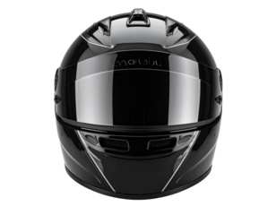 F1 Racing Helmet Mockup, Front View with Clear Visor, Isolated on Transparent Background (2)