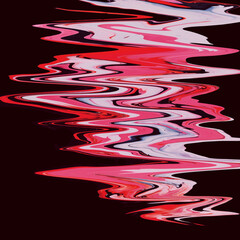 Electric teal glossy abstract flow