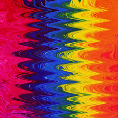 Electric teal glossy abstract flow