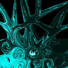 Neon fluid abstract swirl texture