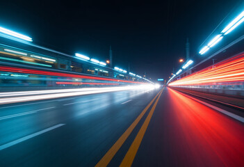 High-speed race with motion streaks