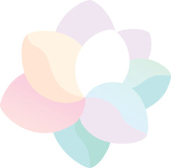 Dreamlike pastel petal pattern with soft focus