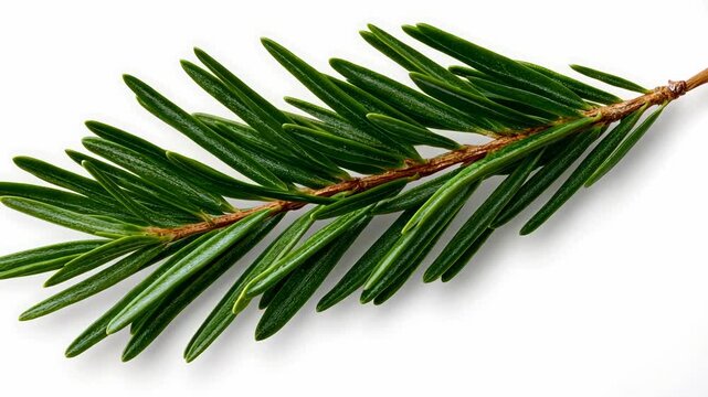 Bright afternoon light showcases the intricate details of vibrant pine branches in close-up, highlighting their unique textures and colors