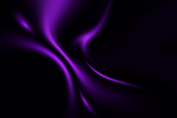 Obraz premium Abstract flowing purple light waves on dark background