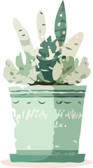 pot plant vector art