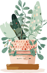 pot plant vector art