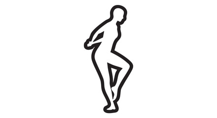 Fototapeta premium ## **8. Tiptoeing silhouette outline icon vector** 