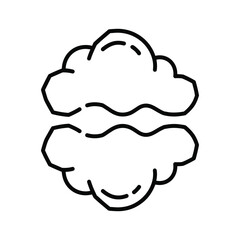 Minimalist outline icon depicting steam, vapor, or smoke rising. perfect for culinary, weather, or communication design.