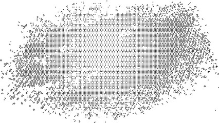 Vintage 8bit pixel bitmap gradient featuring arcade style dither textures and geometric halftone for digital background