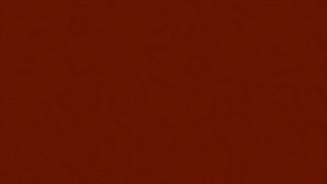 Red background in red color with vintage line texture and shiny topography line texture