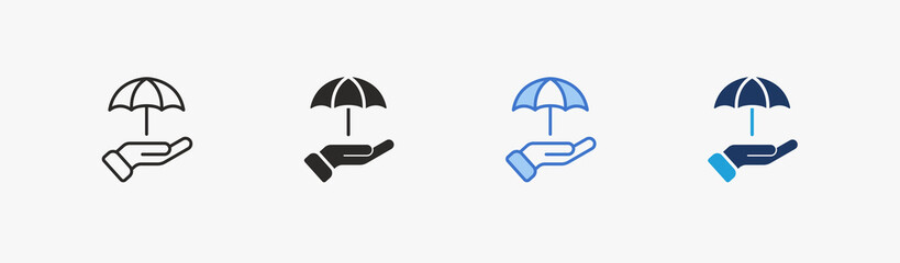 Protect icon multiple style collection © Riskyx