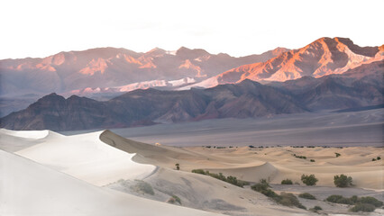 snow covered mountains in winter
