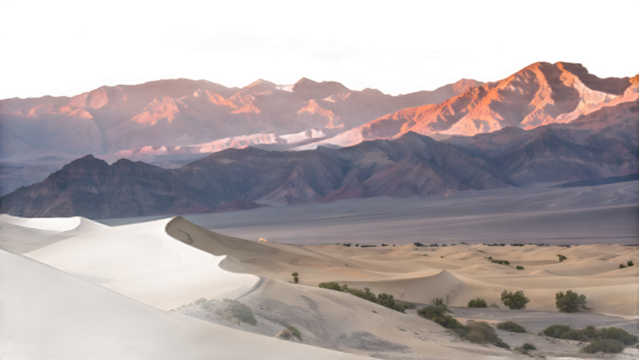 snow covered mountains in winter