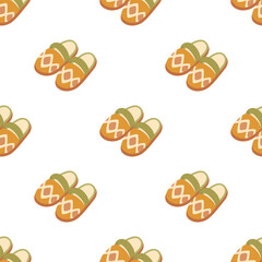 seamless pattern with cartoon slippers