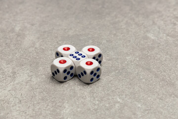 dice on the white background