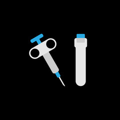Biopsy icon isolated on black background
