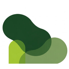 Serene overlapping shapes in shades of green create a calming, earthy design, ideal for modern branding, environmental themes, and peaceful presentations