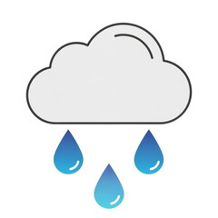 Prepare for the Drizzle with this Cute Cloud and Raindrops Graphic, Perfect for Weather Apps and Children's Books, Forecasting a Splash of Fun