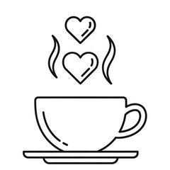 Steaming cup of love perfect for cafes, greeting cards, and Valentine's Day promotions conveying warmth, affection, and the comfort of a hot beverage