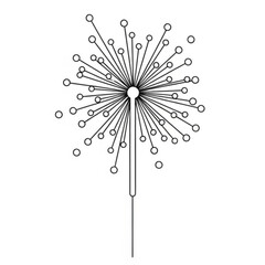 Delicate dandelion seed head design, elegant botanical art for minimalist decor, inspiring growth and resilience, simple yet sophisticated floral element