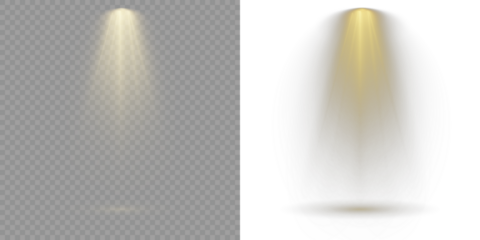 Light Effects. Transparent allows seamless web or poster use. Scene. Transparent background. Stage lighting creates dramatic beams in concert visuals. Projection studio lights beam. Vector Spotlights.